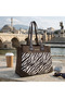 Olive Green Zebra Pattern Front Pocketed Women Shoulder Bag |   Olive Green T8346 - 4