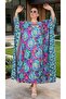 Compatible for Size Range 58 to 70 V-Neck Extra Large Oversize Cotton Viscose Summer Dress - 5