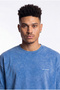 Men's Washable Basic Oversize T-Shirt with Light Blue Effect - 4