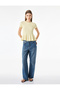 Bürümcük Fabric Textured Short Sleeve Crew Neck Peplum T-Shirt
