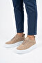 Zrc187 high platform 5 cm orthopedic sand beige women's sneakers - 6