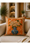 4-Piece Decorative Throw Pillow Cover 43X43 cm and Runner 40X140 cm Tropical Patterned Living Room Set - 5