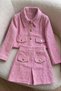 Girls' Carmen Powder Pink Tweed April 23 October 29 Skirt Jacket New Year's Set - 4