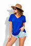 Women's V-Neck Viscose Combed Cotton T-Shirt a Quality - 6