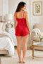 Women's Satin Thin Strap Stylish Shorts Set - 3
