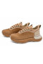 Beige Shiny Stone Casual Thick Sole Women's Walking Shoes Sneaker - 5