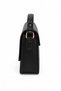 Duki Daso Black Women's Shoulder Bag - Classic Baguette Bag with Gold Watch Detail |   Summer T8462 Black 2 Compartments - 4
