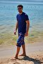 Navy Blue Men's Swimming T-Shirt T2344 - 3