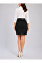High Waist Black Woven Overknee Bell Skirt - 3