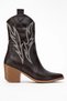 Carla Women's Bitter Brown Skin Embroidered Dallas Western Cowboy Boots - 2