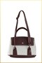 Women's Garnished Linen Hand and Shoulder Bag - Tan - 3