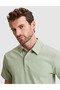 Green Slim Fit Buttoned Polo Collar T-Shirt 50307581-Vr016 - 2