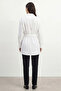 Belt Detailed Shirted Tunic-White White - 6