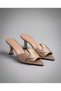 Ugio Cross-Strap Pointed Toe Women's Heeled 3.5 cm Heel Slippers - Mule Shoes - 6