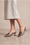 Ugio Cross-Strap Pointed Toe Women's Heeled 3.5 cm Heel Slippers - Mule Shoes - 4