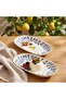 Lemon Patterned 2-Piece 24 cm Porcelain Kayık Plate Set
