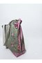 Green Baby Care Bag, Lunchbag, Floral Patterned Women's Bag 100% Cotton - 4
