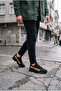 Black Yellow Men's Skin Sneakers 0012SANTO - 4