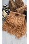 Handmade Wicker Raffia Tassel Handbag 40X50Cm Wicker Color - 5