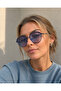 Ae2009c4b4474 Blue Gradient Oval Framed Unisex Sunglasses - 2