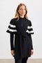 Black Striped Detailled Tight Swimsuit Ji̇le - 3