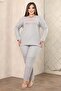 Plus Size Perfect Printed Pajama Set - 2