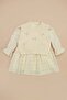 Girls' Dress with Bow and Knit Sweater - 3