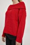 Madonna Collar Draped Knitwear Sweater - 4
