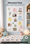 White Magnetic Gift Board Metal 60X40 cm – Magnetic Board - Note Holder, Photo Hanger and Decorative Board - 3