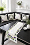 Purple Olive Branch Wreath Patterned Set of 4 Decorative Throw Pillow Covers 43X43 cm - 2