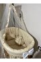 beige ruffle basket crib sleeping set - 3
