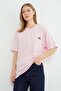 Heart Embroidered Crew Neck Casual T-Shirt - 4