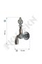 Hamam Stone Double Bubbler Copper Antique Brass Decorative Kurna Hamam Ottoman Faucet (2 Faucets 1 Hamam Stone) - 4