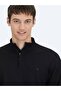 Black Stand Collar Plain Sweatshirt - 3