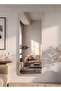 مرآة بتصميم أنيق، مقاس 120×30 سم، مرآة كاملة الطول بإطار معدني أبيض
