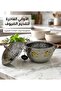 حافظة استيل هندي فاخر عالي الجودة برسومات ذهبية 27x20 - 2
