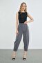 Elastic Waist Ribbed Stitched Shalwar Trousers - 3