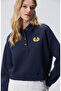 Lacivert Patch Detaylı Sweatshirt - 2