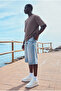 Men's Comfortable Fit Basic Brown Short Sleeve T-Shirt - 5