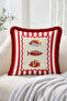 Sea-Themed Fish, Seashell, Lobster and Coral Patterned 4-Piece Fringed Throw Pillow Cover Set - 5