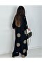 Glow Embroidered Kimono Set Long Maxi Length Shirt and Pants Set - 3