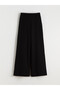 Lcw Vision Women's Black Elastic Waist Wide Leg Pants - 5