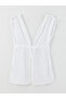 Lcw Dream White V-Neck Embroidered Women's Beach Dress