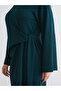 Rmz Gi̇yi̇m Farkiyla Large Size Zero Roba Collar Drawstring Dress - 5