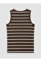 Alita City Women's Striped Undershirt with a Contrast Collar - 6