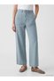 Alita City High Waist Wideleg Women's Jean Pants with a Difference in Color - 2