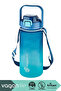 1500ml New Collection Mega Size Double Color Tritan Motivational Water Bottle With/Without Straw and Large Handle Strap