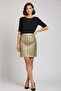 Floral Gilded Women's Leather Skirt