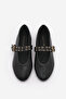 Women's Double-Strap Studded Casual Ballet Flats Bekosa Black - 3