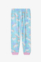 Light Blue Girls' Unicorn Patterned Thermal Effect Pajama Set - 3